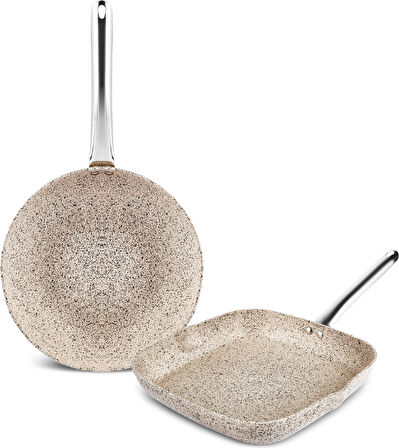 Karaca Biogranit Nare Wok Grill Set Wood