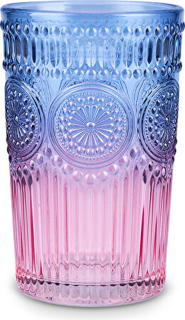 Karaca Sunflower Meşrubat Bardağı 332 Ml Mavi Pembe