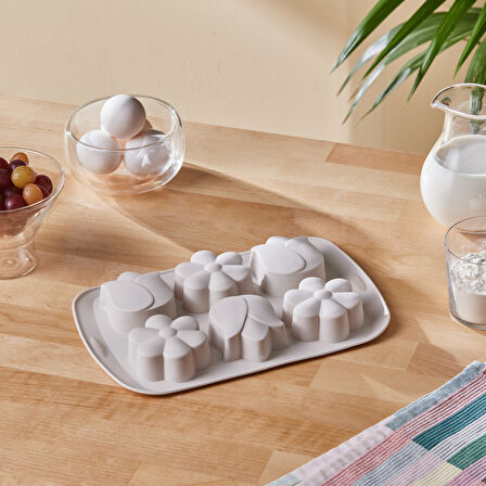 Crick Crack Harmony 6'lı Çiçekli Silikon Muffin Kalıbı 27,5 Cm