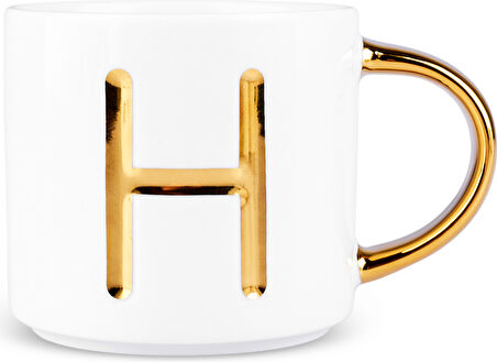 Karaca H Harfli Kupa 400 Ml Beyaz