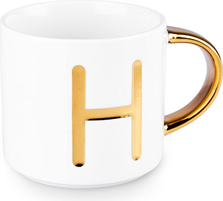 Karaca H Harfli Kupa 400 Ml Beyaz