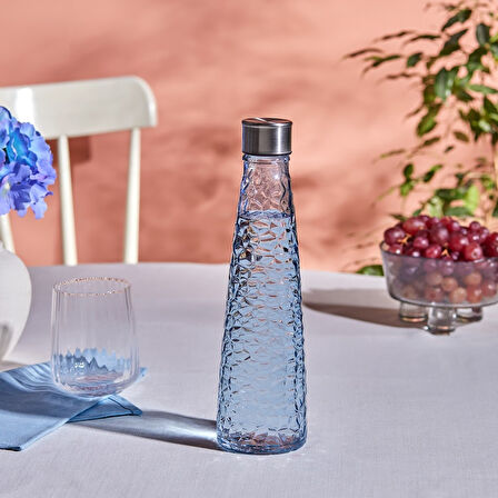 Karaca Classe Cam Su ve Meşrubat Şişesi Mavi 500 Ml