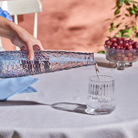 Karaca Classe Cam Su ve Meşrubat Şişesi Mavi 500 Ml