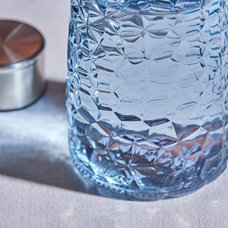 Karaca Classe Cam Su ve Meşrubat Şişesi Mavi 500 Ml