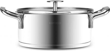 Karaca Vapor New İndüksiyon Tabanlı 6 Parça Midi Çelik Tencere Seti