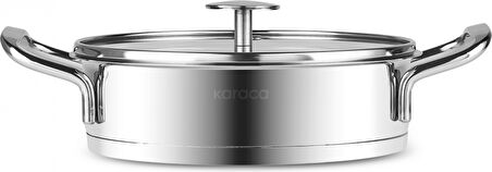 Karaca Vapor New İndüksiyon Tabanlı 6 Parça Sahan Çelik Tencere Seti