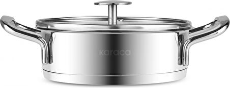 Karaca Vapor New İndüksiyon Tabanlı 6 Parça Sahan Çelik Tencere Seti