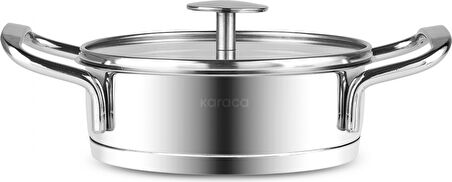 Karaca Vapor New İndüksiyon Tabanlı 6 Parça Sahan Çelik Tencere Seti