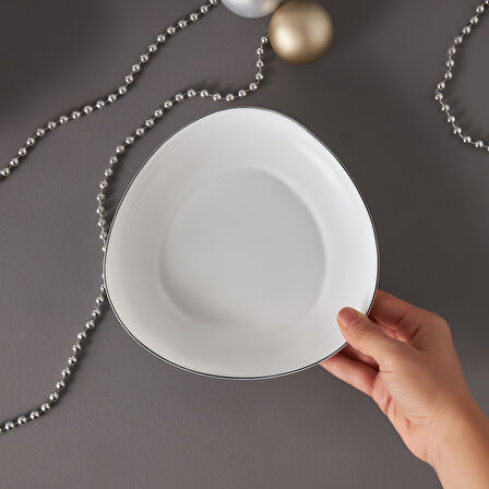 Karaca New Agata Opal Cam Çukur Tabak 20 Cm