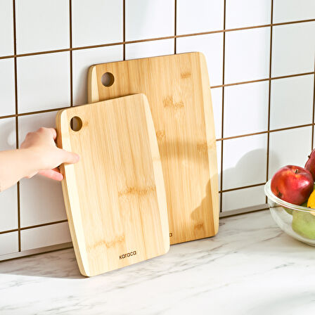 Karaca Delphın Bamboo 2'li Pro Kesme Tahtası 28/33 cm