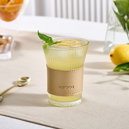 Karaca Leather Cool Touch Latte Bardağı 210 ml Gold