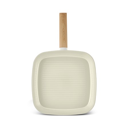 Karaca x Refika Swiss Crystal Almond Cream İndüksiyon Tabanlı 28 cm Grill Tava