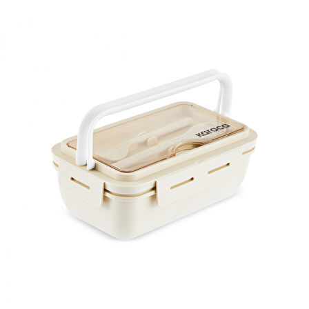 Karaca Fusca Çatal Kaşıklı Lunch Box Krem