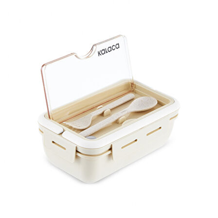 Karaca Fusca Çatal Kaşıklı Lunch Box Krem