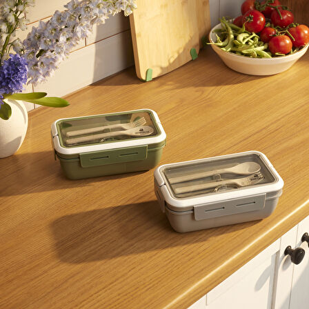 Karaca Fusca Çatal Kaşıklı Lunch Box Yeşil