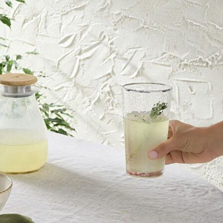 Karaca Akroma Transparent Meşrubat Bardağı 590 ml Platin