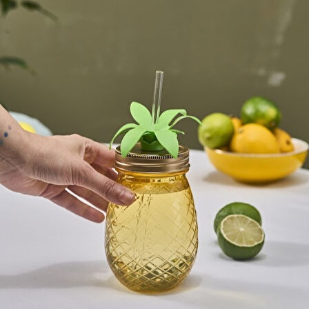 Karaca Ananas Transparent Pipetli Su Şişesi 550 Ml