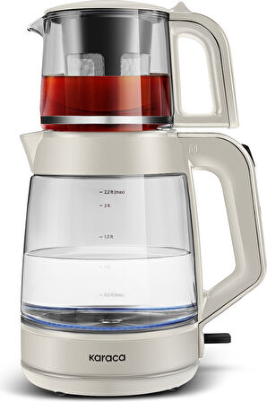 Karaca Glass Tea XL 2 in 1 Cam Çay Makinesi Starlight