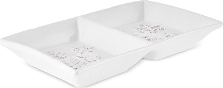 Karaca New Year Yılbaşı Snowy Servis Tabağı 26 Cm Beyaz