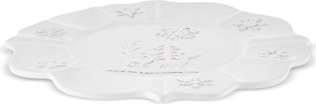 Karaca New Year Yılbaşı Snowy Servis Tabağı 29 Cm Beyaz