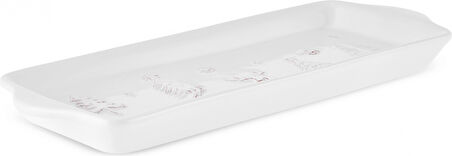 Karaca New Year Yılbaşı Snowy Kayık Tabak 30 Cm Beyaz