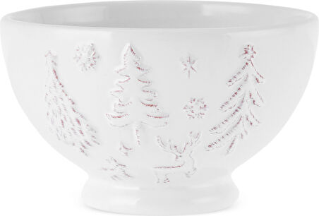 Karaca New Year Yılbaşı Snowy Kase 14 Cm Beyaz