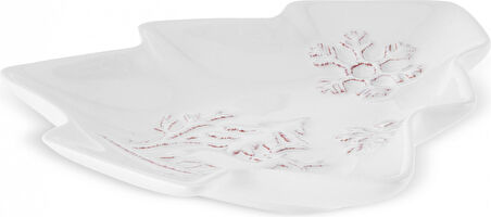 Karaca New Year Yılbaşı Snowy Servis Tabağı 18 Cm Beyaz