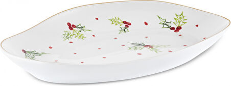 Karaca New Year Yılbaşı Kokina Oval Kayık Tabak 33 Cm
