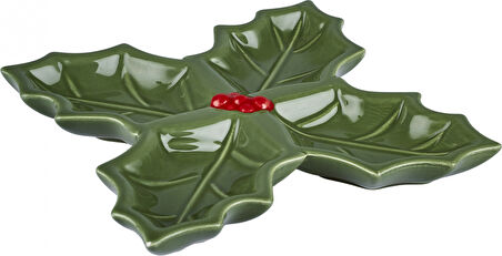 Karaca New Year Yılbaşı Kokina Dört Bölmeli Çerezlik 18 Cm