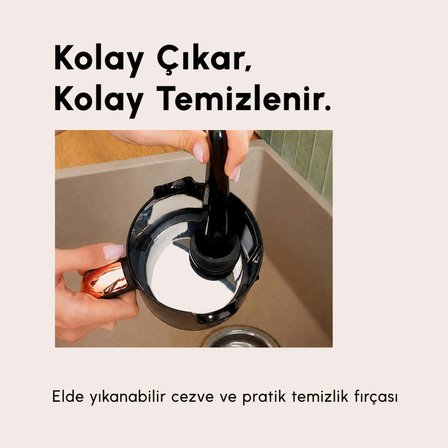 Karaca Hatır Plus Barista 6 in 1 Latte Cappuccino ve Közde Türk Kahve Makinesi Black Silver