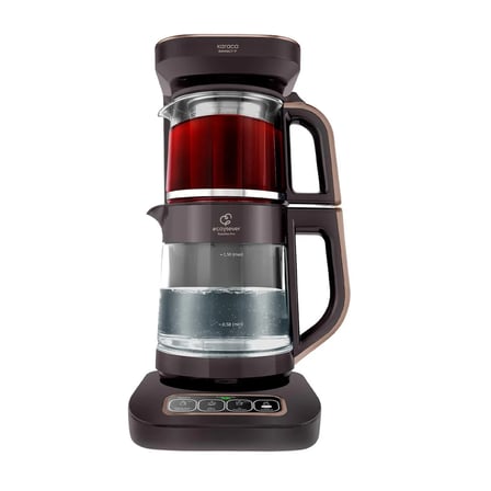 Karaca Çaysever Robotea Pro Connect 4 in 1 Konuşan Cam Çay Makinesi Walnut Brown