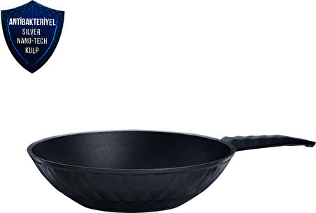 Karaca Bio Diamond Antibakteriyel Kulp Wok Tava 28 Cm