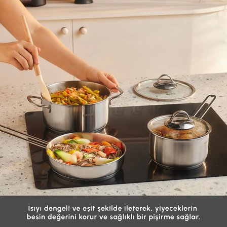 Karaca Fiorino Compact Tencere ve Tava Seti 5 Parça