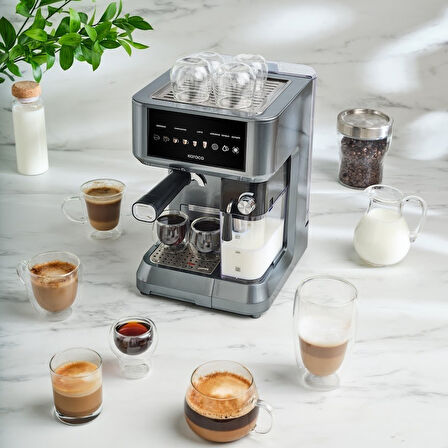 Karaca MyCaffe Barista S10 Entegre Süt Hazneli Otomatik Espresso Latte ve Cappuccino Mak. GalaxyGrey