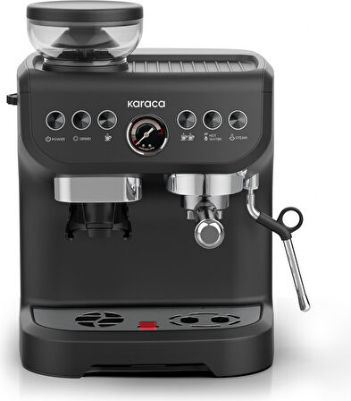 Karaca Coffee Art Barista Öğütücülü Süt Köpürtücülü Espresso Latte Cappuccino Americano Mak. Black
