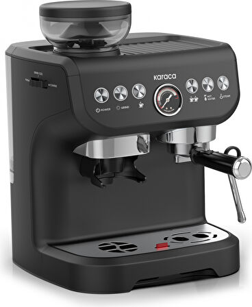 Karaca Coffee Art Barista Öğütücülü Süt Köpürtücülü Espresso Latte Cappuccino Americano Mak. Black