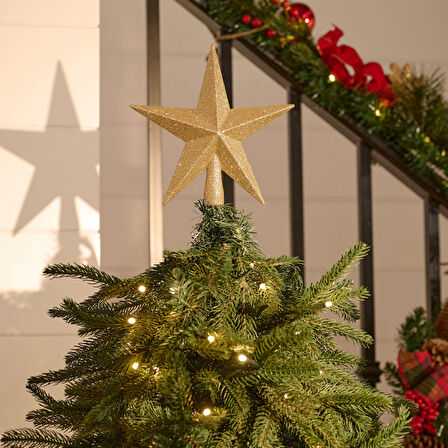 Karaca New Year Yılbaşı Yıldız Ağaç Başlığı Gold 20 cm