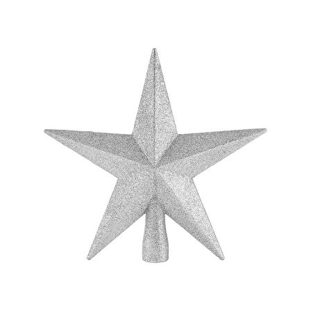 Karaca New Year Yılbaşı Yıldız Ağaç Başlığı Sİlver 20 cm
