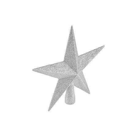 Karaca New Year Yılbaşı Yıldız Ağaç Başlığı Sİlver 20 cm