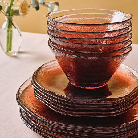 Karaca Dune Peach 18 Parça 6 Kişilik Yemek Takımı