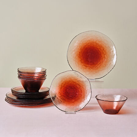 Karaca Dune Peach 18 Parça 6 Kişilik Yemek Takımı