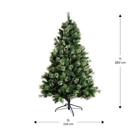 Karaca New Year Yılbaşı Çam Ağacı Yeşil 1680 Dal 180 cm