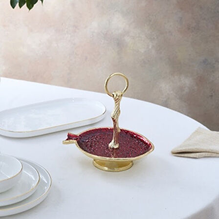 Karaca Tina New Year Yılbaşı Dekoratif Servislik 20x17 cm