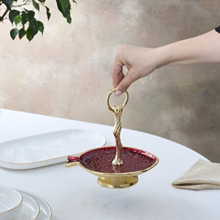 Karaca Tina New Year Yılbaşı Dekoratif Servislik 20x17 cm