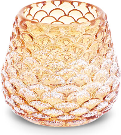 Karaca Pinecone New Year Yılbaşı Mumluk Amber 7,5x7,5x6,7 cm