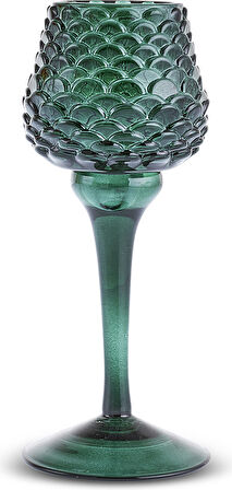 Karaca Pinecone New Year Yılbaşı Ayaklı Mumluk Yeşil 8x8x19 cm
