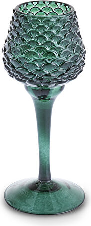 Karaca Pinecone New Year Yılbaşı Ayaklı Mumluk Yeşil 8x8x19 cm
