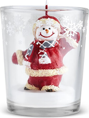 Karaca New Year Yılbaşı Snowman Bardak Mum