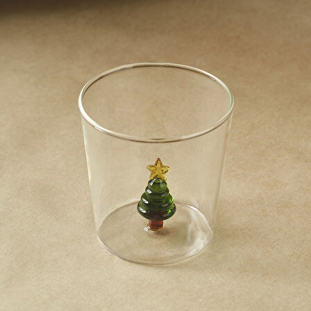 Karaca New Year Yılbaşı Boise Çam Ağacı Detaylı Su Bardağı