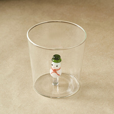 Karaca New Year Yılbaşı Cosa Kardan Adam Figürlü Su Bardağı